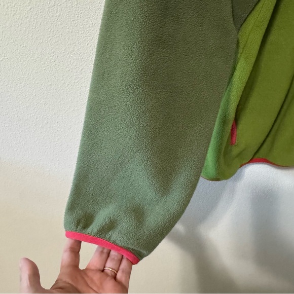Patagonia Synchilla Full-Zip Snap-T Jacket Green Colorblock Fleece X-Large - Picture 5 of 9